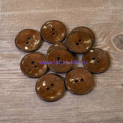 Concept Пуговицы Concept 4, кокос с глазурью, 48L (32 мм), коричневый, 1 шт. (вид 1) Concept Пуговицы Concept 4, кокос с глазурью, 48L (32 мм), коричневый, 1 шт. (фото, вид 1)