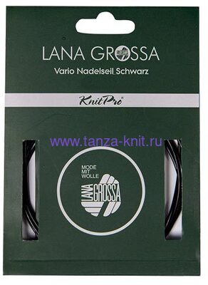 Lana Grossa Леска LG, 40 см, цвет черный, полиамид, эко упаковка (фото, вид 1)