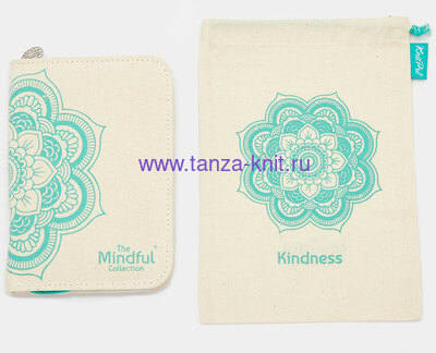 Knit Pro Набор съемных спиц Mindful "Kindneess", 10 см, чехол серебро (фото, вид 2)
