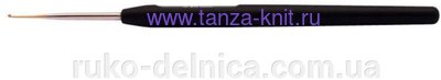 Lana Grossa Крючок LG сталь, с черной ручкой, длина 14 см, № 1.25