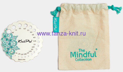 Knit Pro Линейка для определения размера спиц Mindful, в мешочке