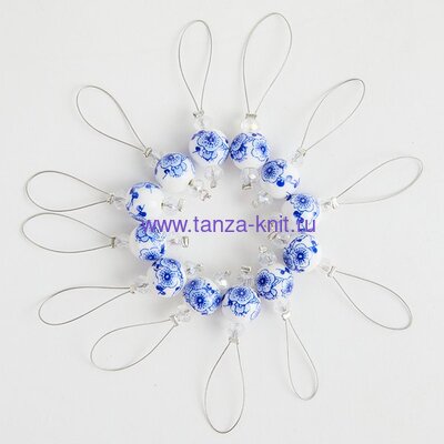 Knit Pro Маркеры для вязания не разъёмные, Blooming Blue