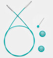 Knit Pro Тросик поворотный Mindful для спиц 10 см, бирюза, 40 см